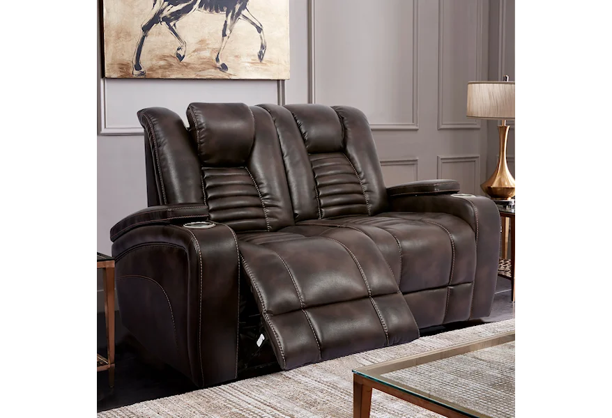 Abrielle Dual Power Loveseat at Household Furniture