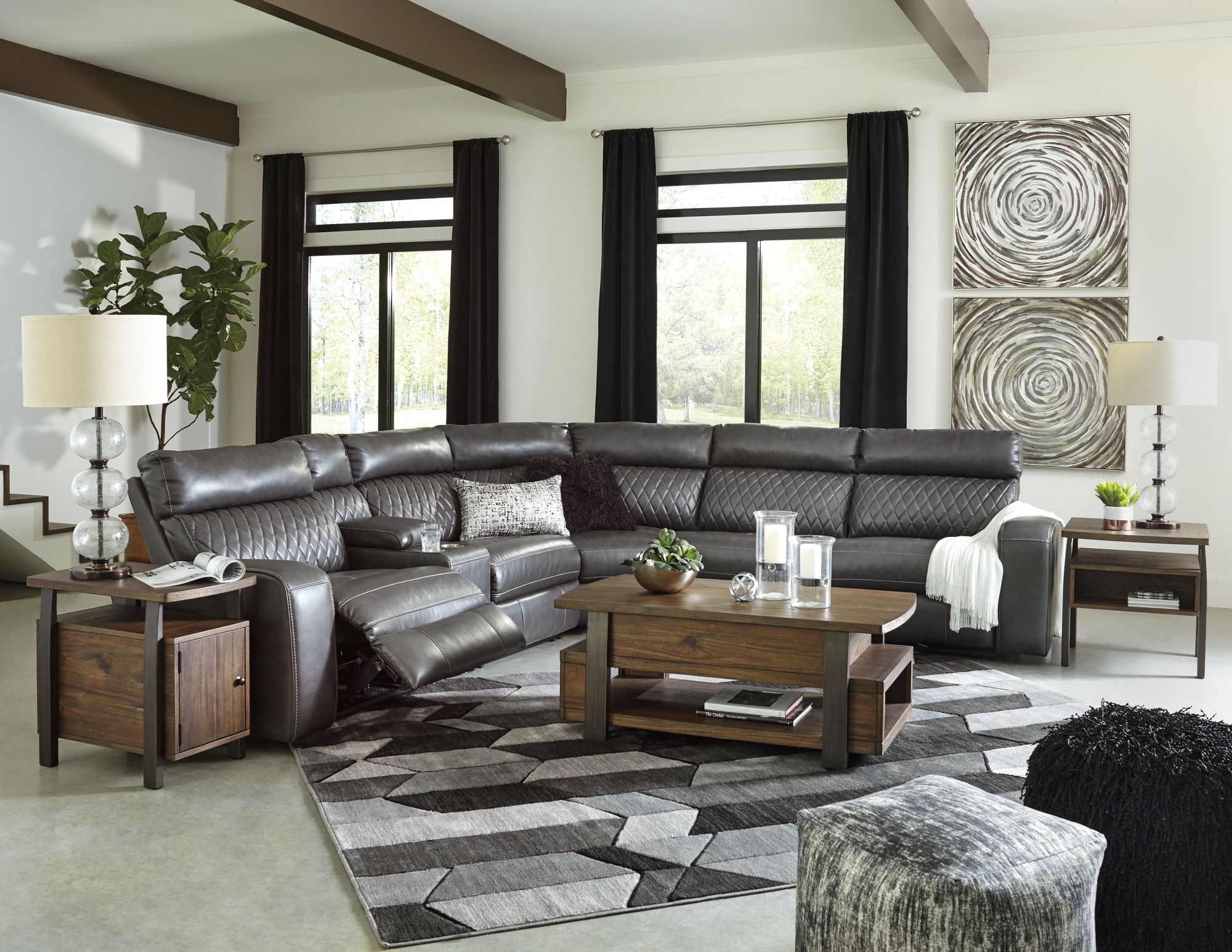 Signature Design by Ashley Samperstone Reclining Sectional