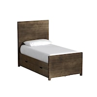 Contemporary Twin Bed with Storage