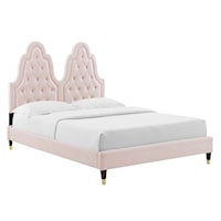 Tufted Performance Velvet King Platform Bed