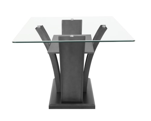 Contemporary Dining Chair with Glass Top