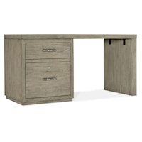 Casual Office Storage Desk with File Cabinet