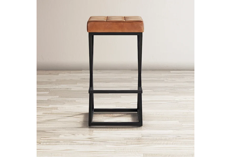 Global Archive Leather Stool by Jofran at Jofran