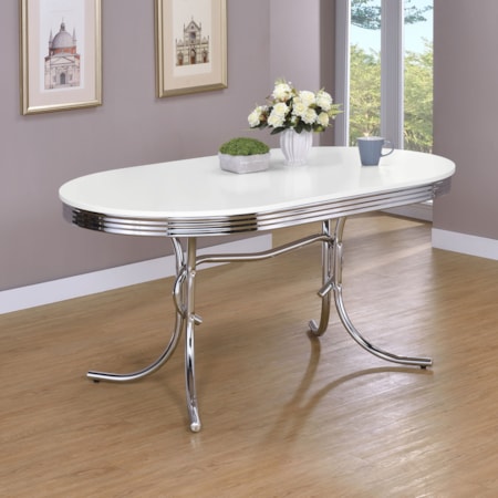 60-inch Wood Top Dining Table and