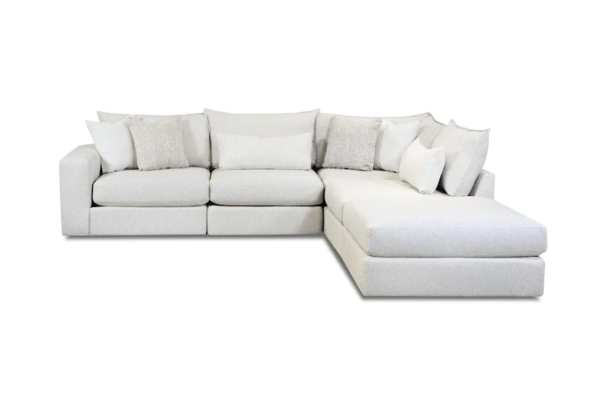 7000 HOGAN COTTON Modular Sectional with Chaise by Fusion Furniture at Wilson's Furniture