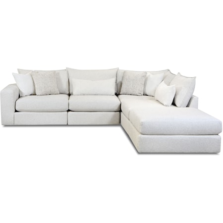 Contemporary Modular Sectional with Chaise