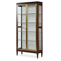 Traditional Brass-Front Curio Cabinet