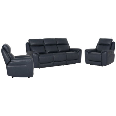 Power Reclining Sofa and Two Recliners Set