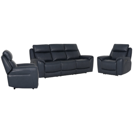 Power Reclining Sofa and Two Recliners Set