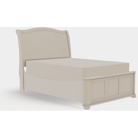 Full Upholstered Bed Low Footboard