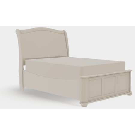 Full Upholstered Bed Low Footboard
