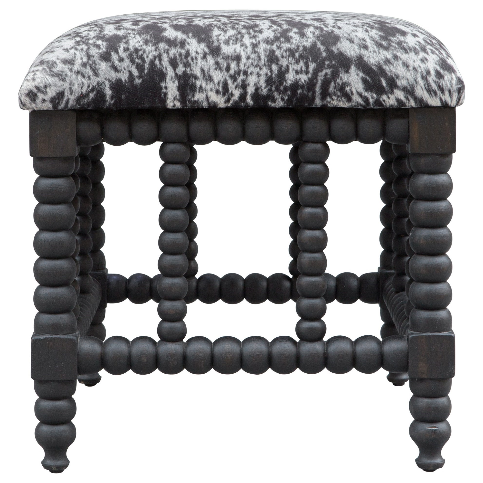 Uttermost Accent Furniture - Benches Rancho Faux Cow Hide Small Bench