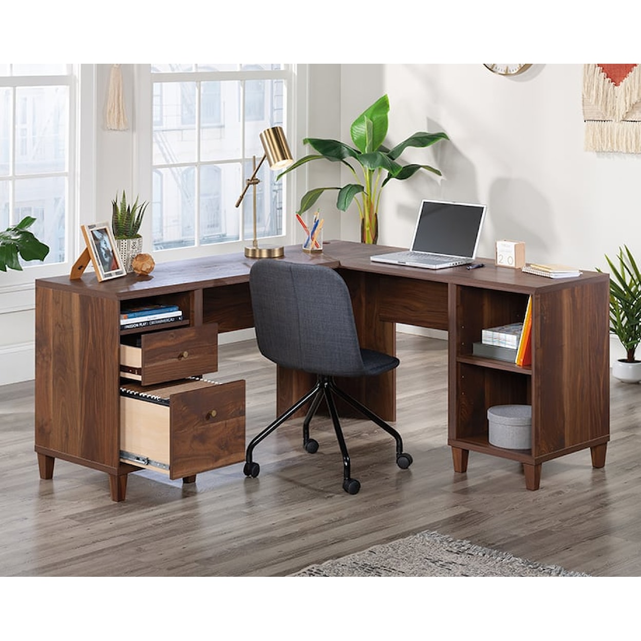 Sauder Willow Place L-Shaped Office Desk