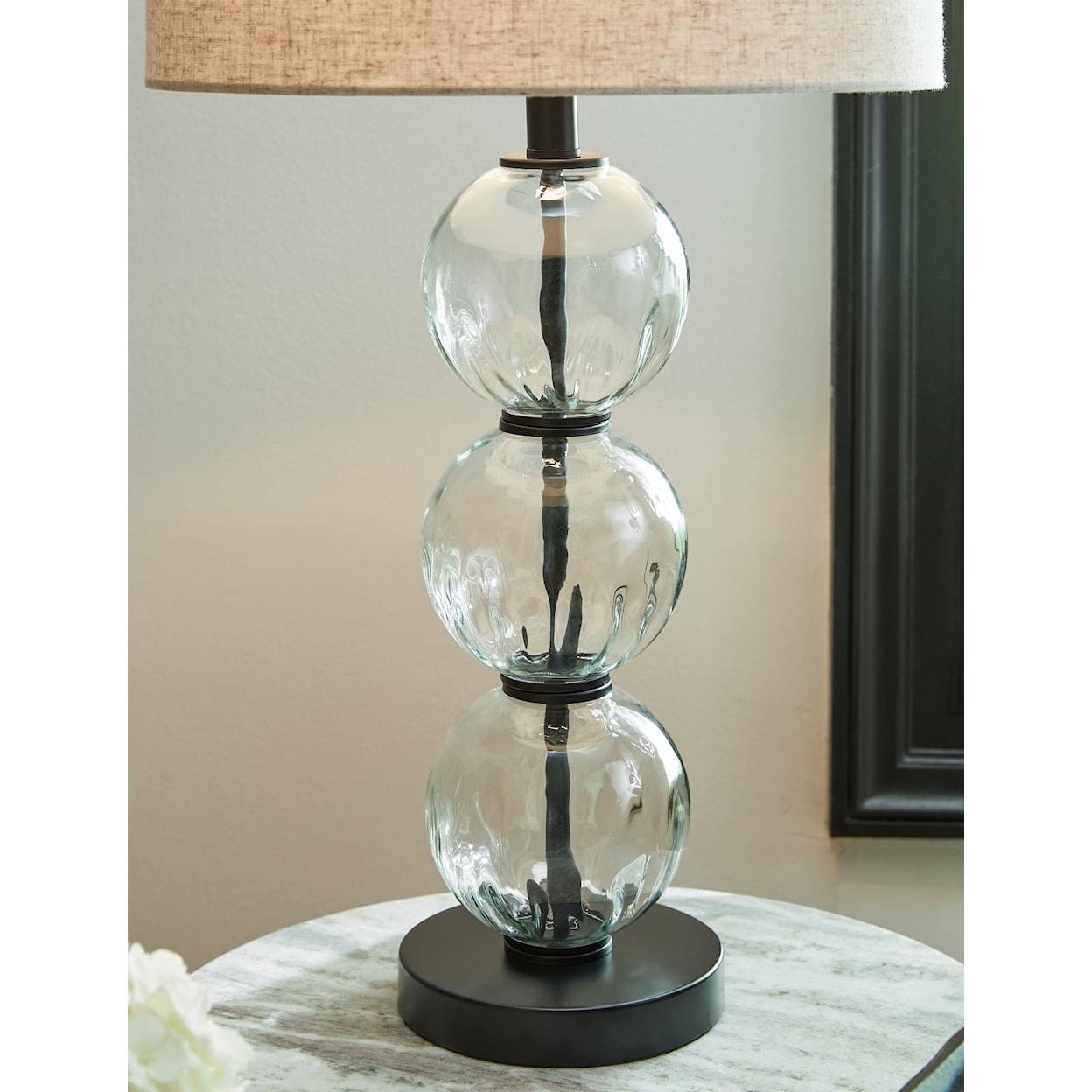 Signature Design by Ashley Airbal Glass Table Lamp (Set of 2)