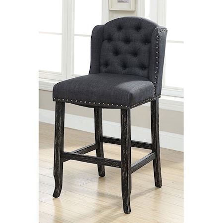 Set of 2 Wing Back Bar Height Chairs