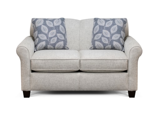 Transitional Twin Sleeper Sofa with Accent Pillows