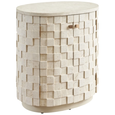 Albion Stone Oval Nightstand