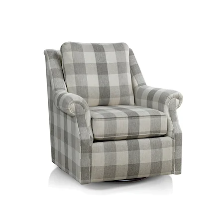 Transitional Swivel Glider Accent Chair