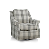 Transitional Swivel Glider Accent Chair