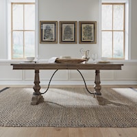 Transitional Trestle Dining Table