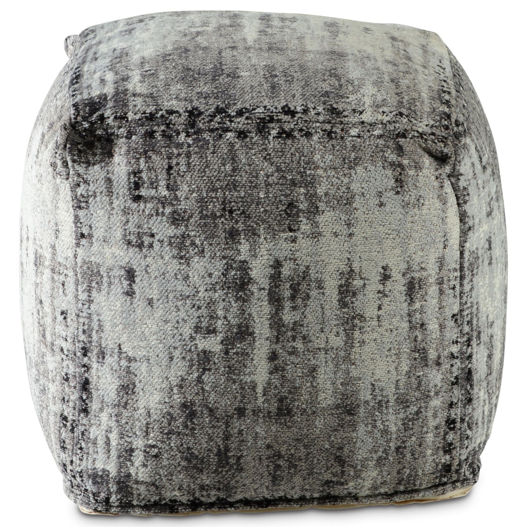 Handwoven Square Pouf