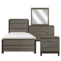 Contemporary 4-Piece Twin Bedroom Set