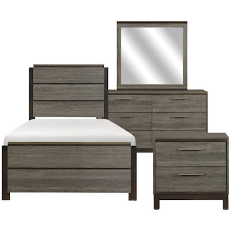 Contemporary 4-Piece Twin Bedroom Set