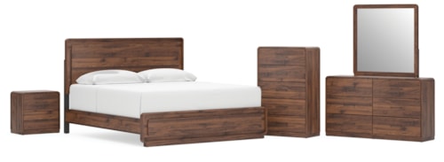 Queen Panel Bed, Dresser, Mirror, 2 Chests And 2 Nightstands