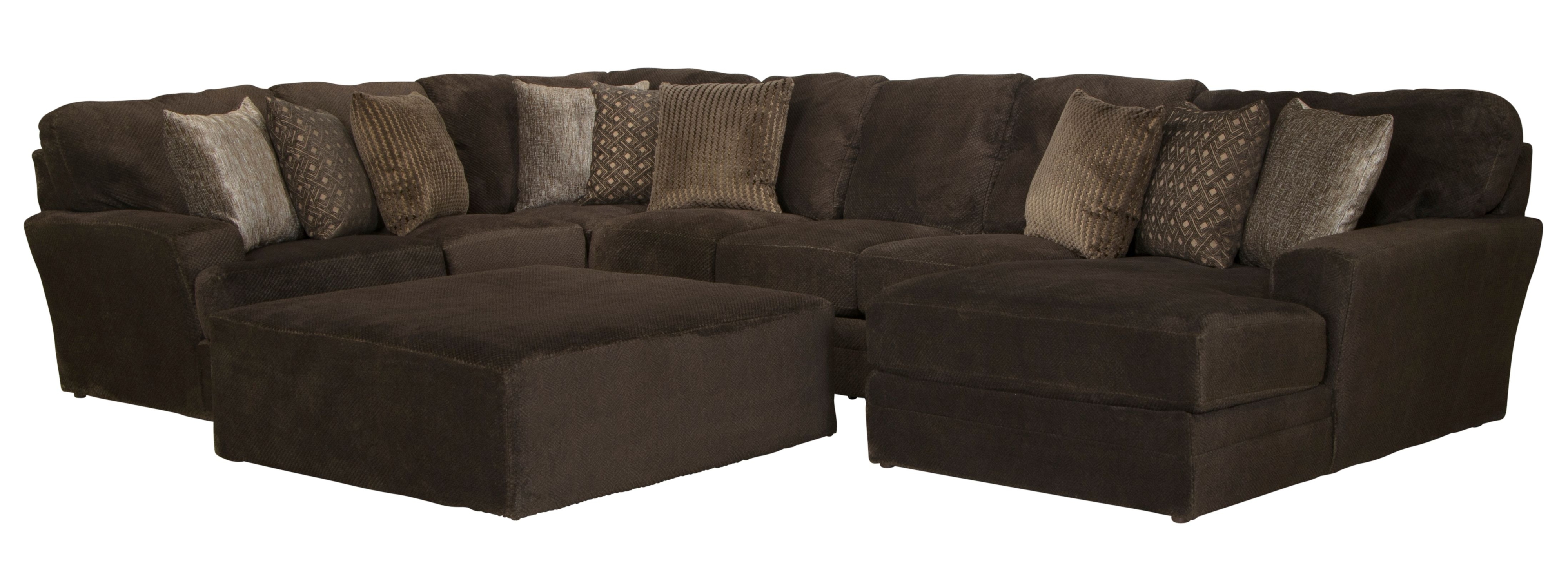 5-Piece Sectional Sofa with Cocktail Ottoman