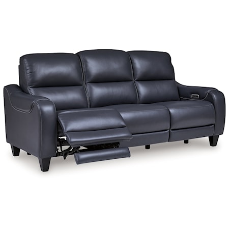 Pwr Rec Sofa With Adj Headrest