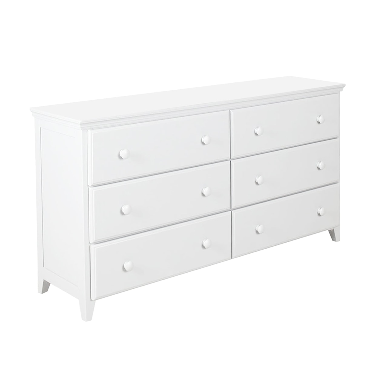 Jackpot Kids Storage Solutions Youth 6 Drawer Dresser in White