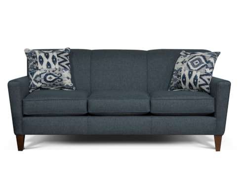 Transitional Sofa with High Tapered Legs