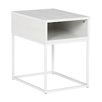 White End Table with Open Cubby