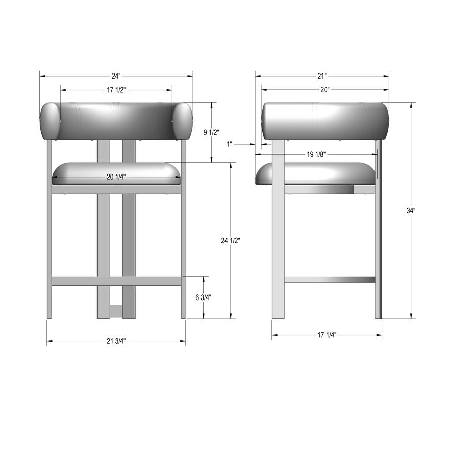 Upholstered Counter Height Stool