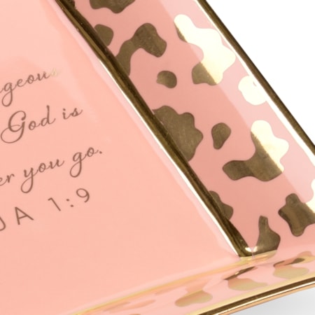 Square Jungle Verse Plate - Coral