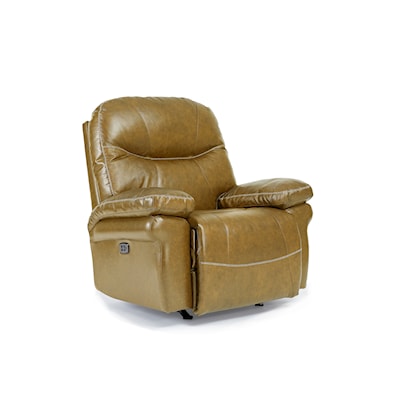 Best Home Furnishings Leya Leather Power Space Saver Recliner
