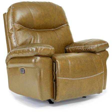 Leather Power Rocker Recliner
