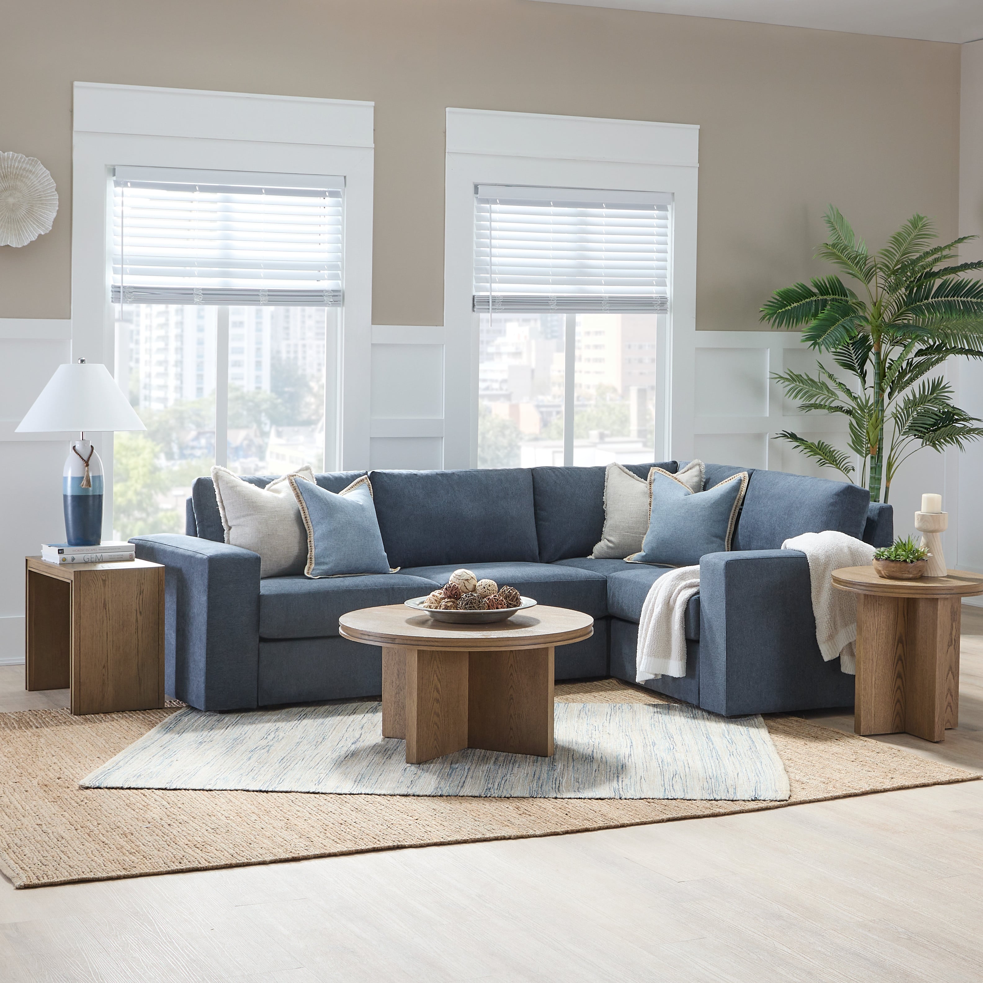 Wide-Arm 4-Seat Sectional Sofa