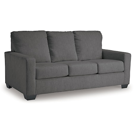 Contemporary Full Sleeper Sofa with Track Arms