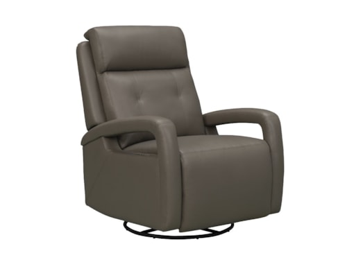 Contemporary Power Swivel Glider Recliner with Power Headrest