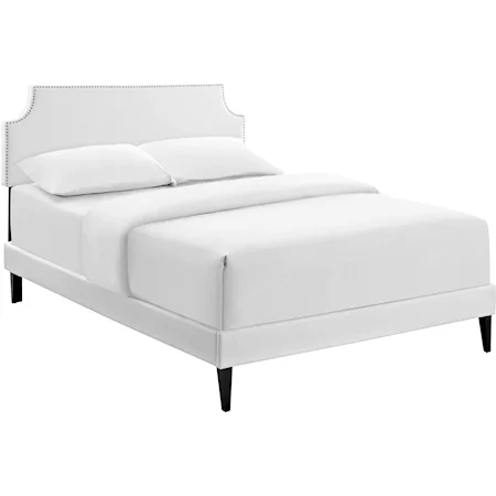 Queen Vinyl Platform Bed