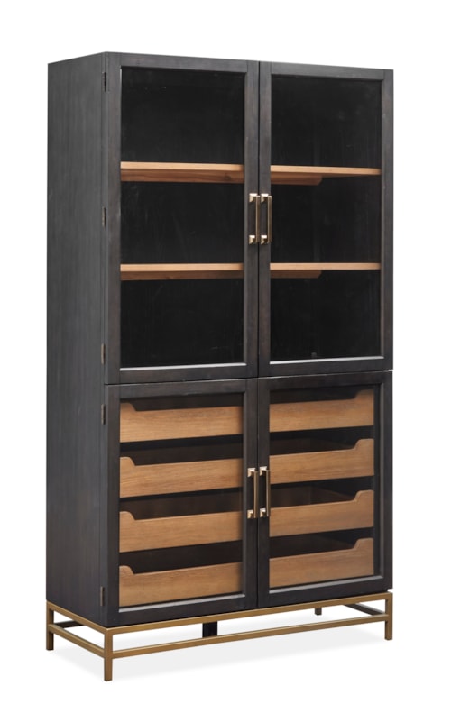 Farmhouse Two-Tone Dining Cabinet