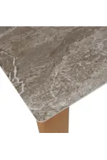 Jofran Sierrafina Transitional Rectangular Dining Table with Stone Top