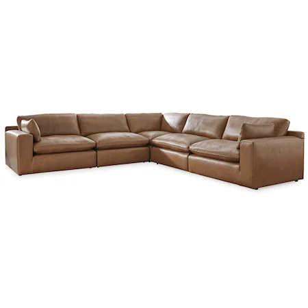 Leather Match 5-Piece Sectional