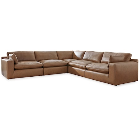 Leather Match 5-Piece Sectional