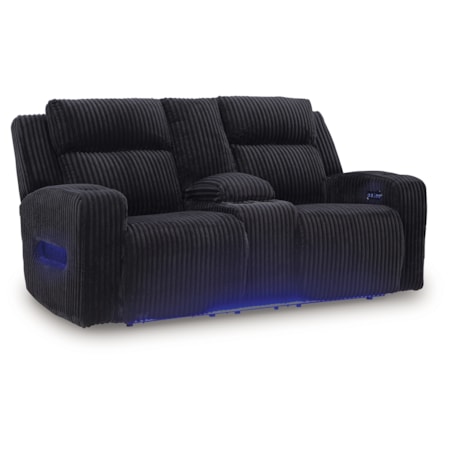 Pwr Rec Loveseat/Con/Adj Hdrst