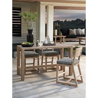 Contemporary 5-Piece Outdoor Counter Height Dining Set