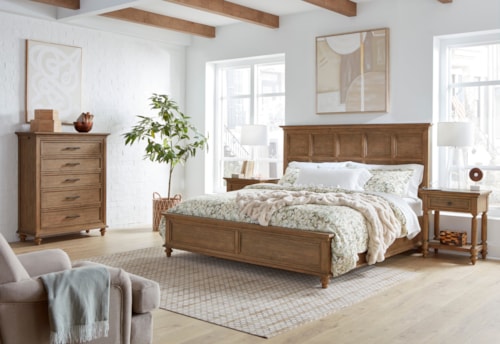 Transitional 4-Piece Queen Bedroom Set