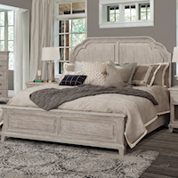 Cottage King Panel Bed with Scalloped Headboard