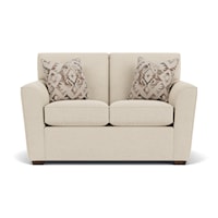 Casual Loveseat with Flair Tapered Arms